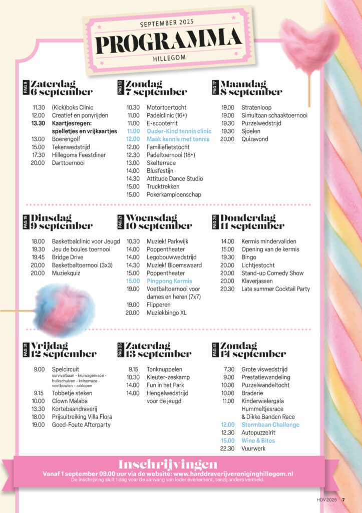 programma feestweek hillegom 2025